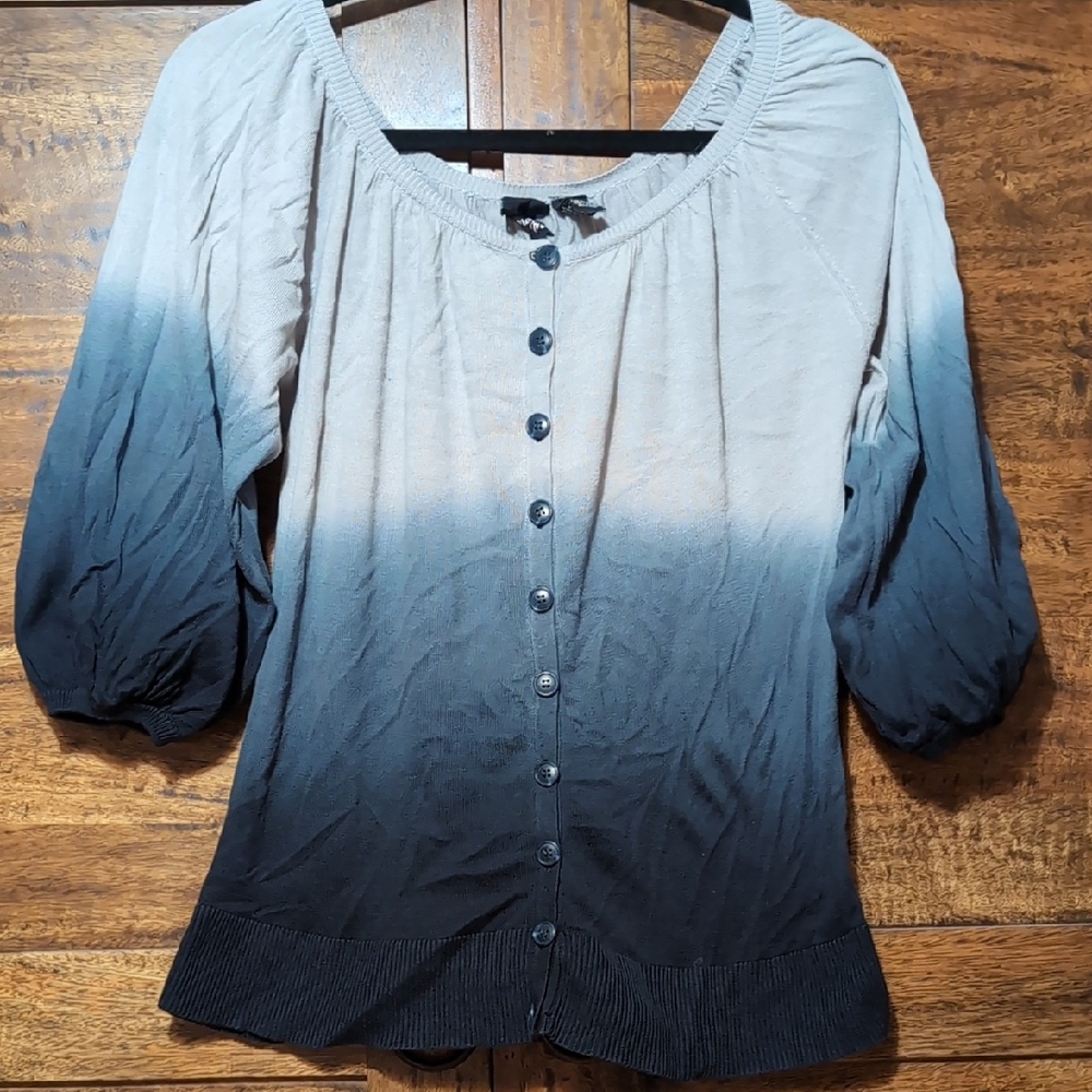 Nick & Mo Blue and Gray Button Down Sweater